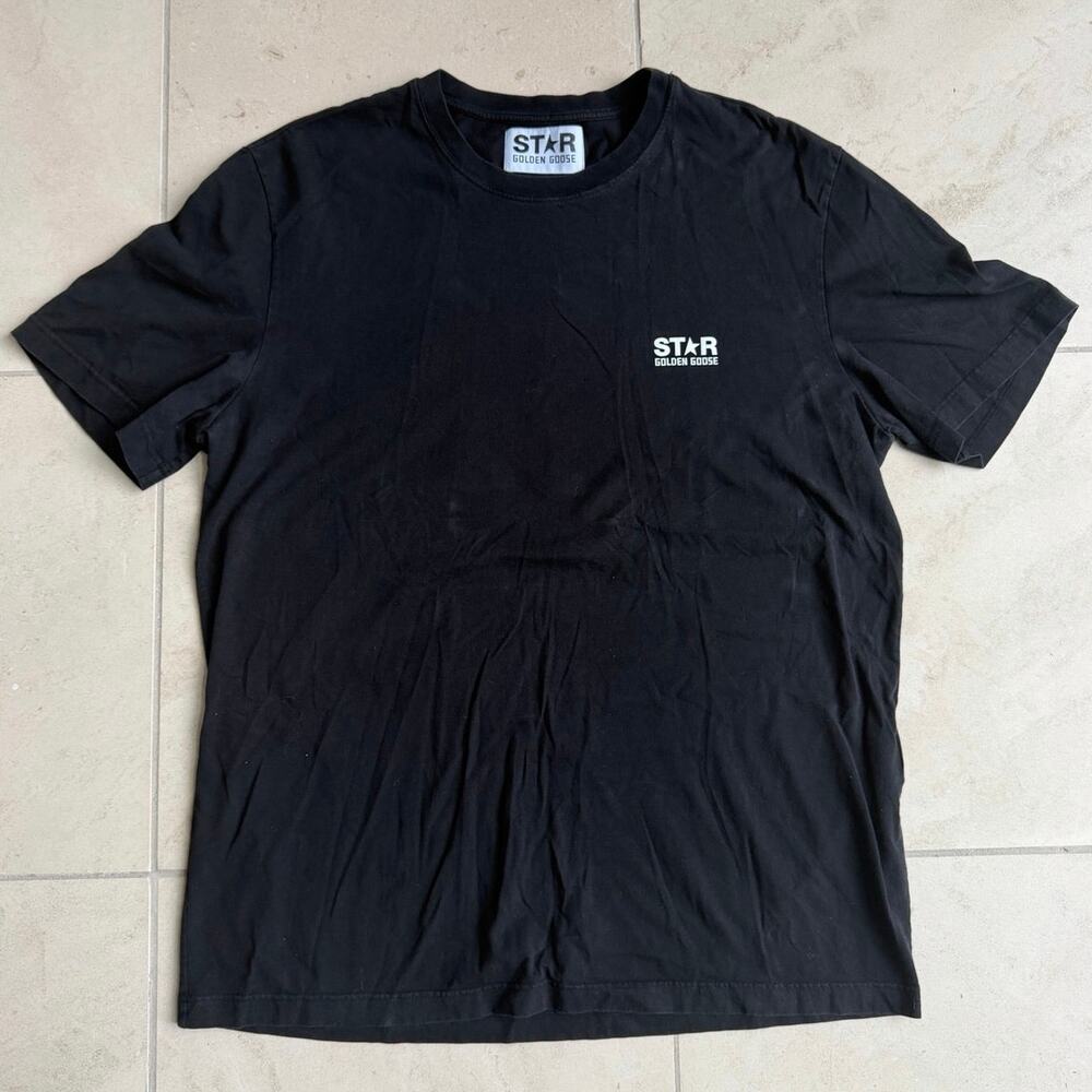 Golden Goose Star Logo T-Shirt XXL Black Made in Italy Back Graphic Tee